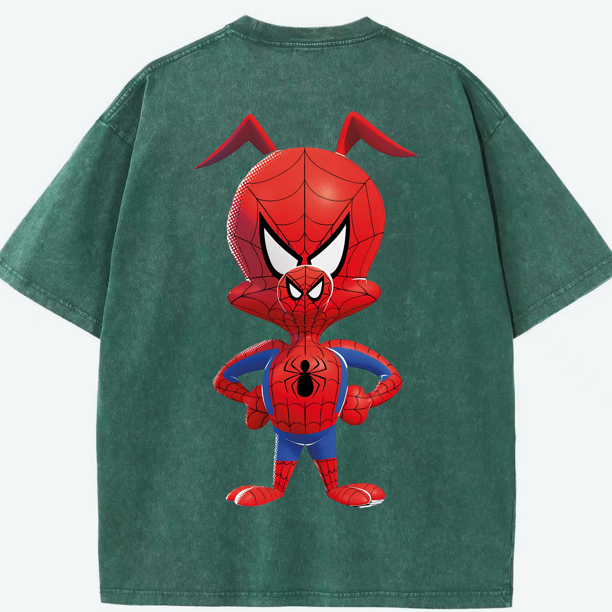 （画像用） Spider Man スパイダーマン 綿100% ヴィンテージ風 半袖Tシャツ（背面プリント）